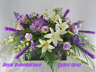 Royal Remembrance Casket Spray