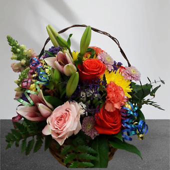 B &amp; B Basket of Happy Blooms